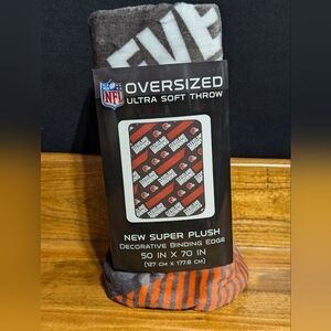 NFL Cleveland Browns Football Oversized Ultra Soft Plush Throw
